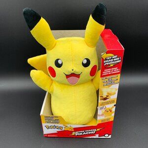 Pokémon Electric Charge Pikachu‎ Interactive Plush Toy 10" Lights & Sounds New